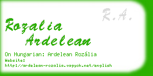 rozalia ardelean business card